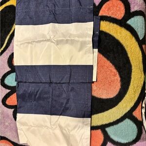 Navy and White Striped blackout curtains